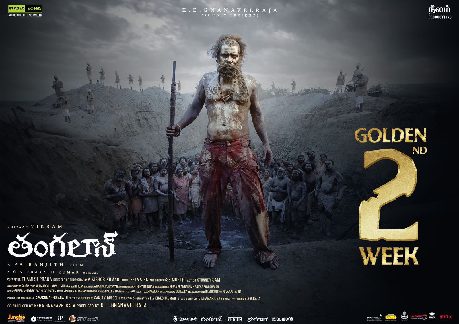 Thangalaan Movie 9 Days Collections, Thangalaan Movie Boxoffice Collections, Thangalaan Movie worldwide Collections, Chiyaan Vikram Movie Thangalaan Collections